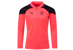 Puma Manchester City 2023-24 Quarter Zip Training Top - Sunset Glow/Dark Navy