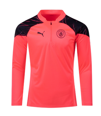 Puma Puma Manchester City 2023-24 Quarter Zip Training Top - Sunset Glow/Dark Navy