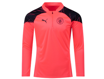 Puma Manchester City 2023-24 Quarter Zip Training Top - Sunset Glow/Dark Navy