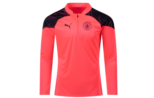 Puma Manchester City 2023-24 Quarter Zip Training Top - Sunset Glow/Dark Navy