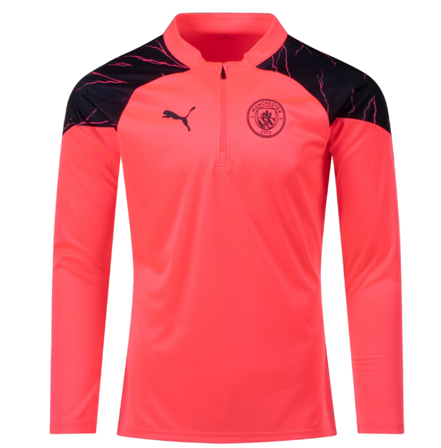 Puma Manchester City 2023-24 Quarter Zip Training Top - Sunset Glow/Dark Navy