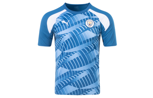 Puma Manchester City 2023 - 24  Prematch Soccer Jersey - Lake Blue/White
