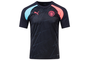Puma Manchester City 2023 - 24 Prematch Soccer Jersey -Dark Navy/Hero Blue/Sunset Glow
