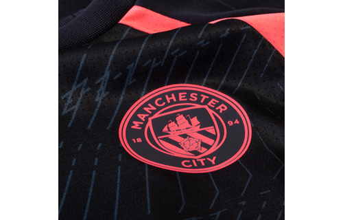 Puma Manchester City 2023 - 24  Prematch Soccer Jersey -Dark Navy/Hero Blue/Sunset Glow