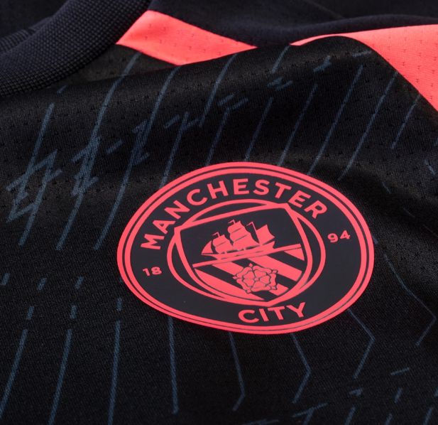 Puma Manchester City 2023 - 24  Prematch Soccer Jersey -Dark Navy/Hero Blue/Sunset Glow