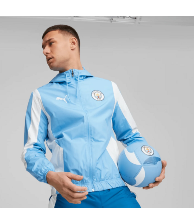 Puma Puma Manchester City 2023-24 Anthem Training Jacket - Light Blue/White