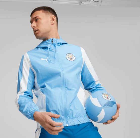 Puma Manchester City 2023-24 Anthem Training Jacket - Light Blue/White
