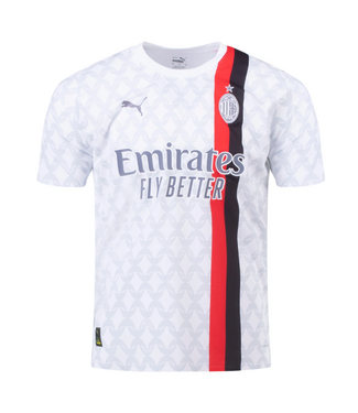 Puma Puma AC Milan 2023 - 24 Authentic Away Jersey - White/Feather Gray