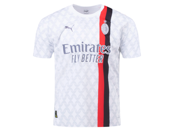 Puma AC Milan 2023 - 24 Authentic Away Jersey - White/Feather Gray