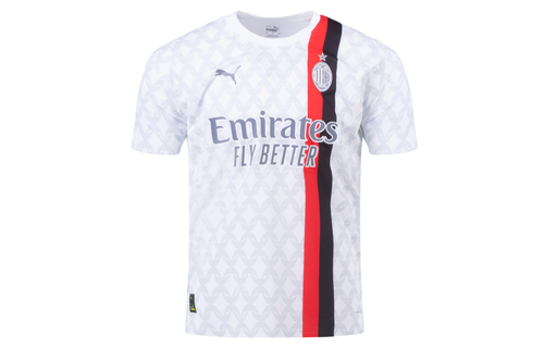 Puma AC Milan 2023 - 24 Authentic Away Jersey - White/Feather Gray