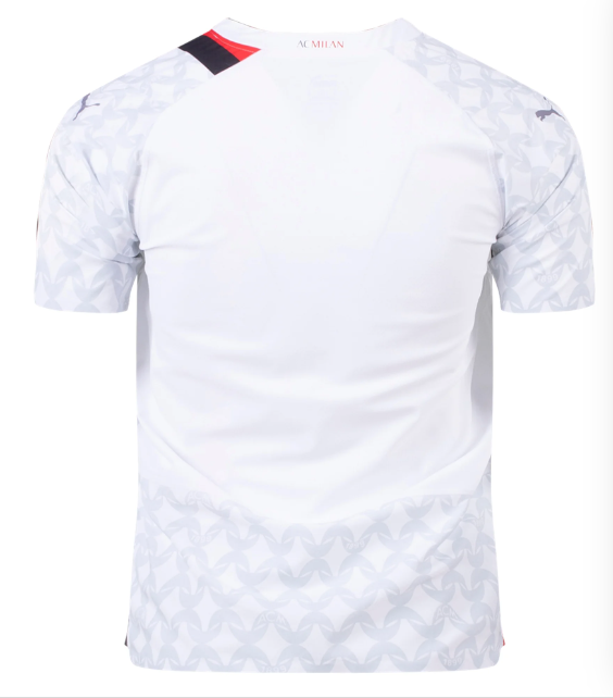 Puma AC Milan 2023 - 24 Authentic Away Jersey - White/Feather Gray