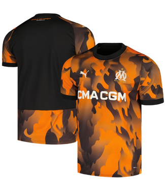 Puma Puma Olympique Marseille 2023 -24 Third Jersey - Black/Flat Dark Gray/Rickie Orange