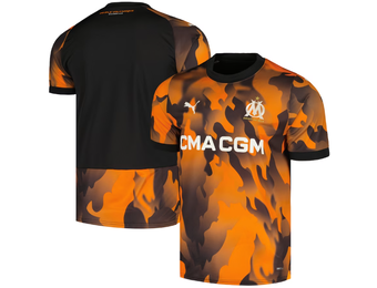 Puma Olympique Marseille 2023 -24 Third Jersey - Black/Flat Dark Gray/Rickie Orange
