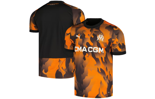Puma Olympique Marseille 2023 -24 Third Jersey - Black/Flat Dark Gray/Rickie Orange