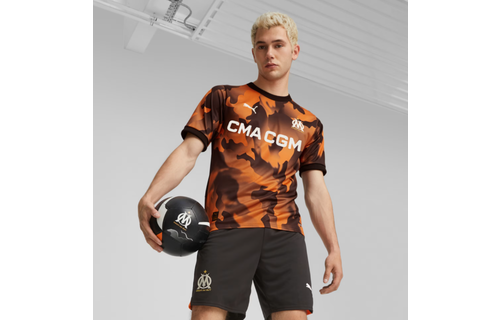 Puma Olympique Marseille 2023 -24 Third Jersey - Black/Flat Dark Gray/Rickie Orange