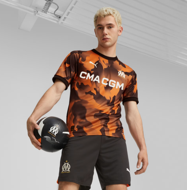 Puma Olympique Marseille 2023 -24 Third Jersey - Black/Flat Dark Gray/Rickie Orange