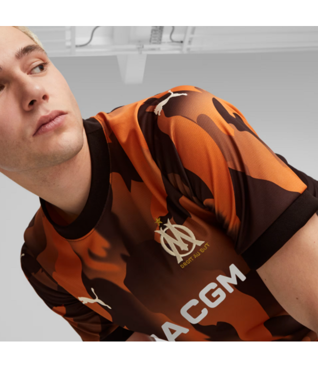 Puma Puma Olympique Marseille 2023 -24 Third Jersey - Black/Flat Dark Gray/Rickie Orange