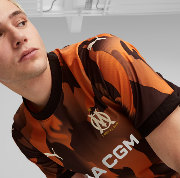 Puma Olympique Marseille 2023 -24 Third Jersey - Black/Flat Dark Gray/Rickie Orange