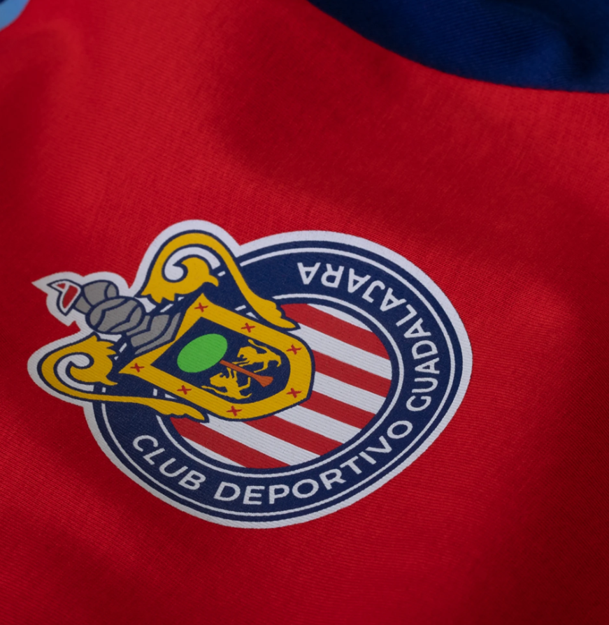 Puma Chivas 2023 - 24 Casuals Tee Shirt - Red/Peacoat/Elektro Blue