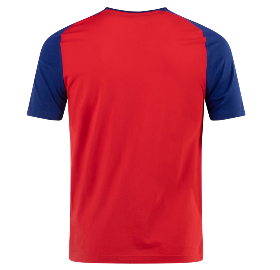Puma Chivas 2023 - 24 Casuals Tee Shirt - Red/Peacoat/Elektro Blue