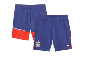 Puma Chivas 2023 - 24 Casuals Shorts - Peacoat/Elektro Blue/Red