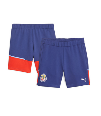 Puma Puma Chivas 2023 - 24 Casuals Shorts - Peacoat/Elektro Blue/Red