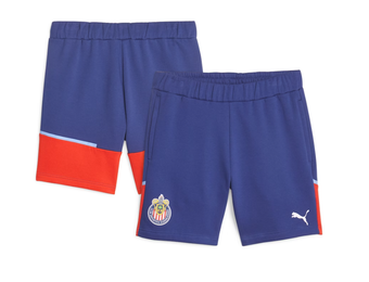 Puma Chivas 2023 - 24 Casuals Shorts - Peacoat/Elektro Blue/Red