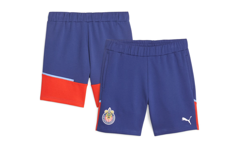 Puma Chivas 2023 - 24 Casuals Shorts - Peacoat/Elektro Blue/Red