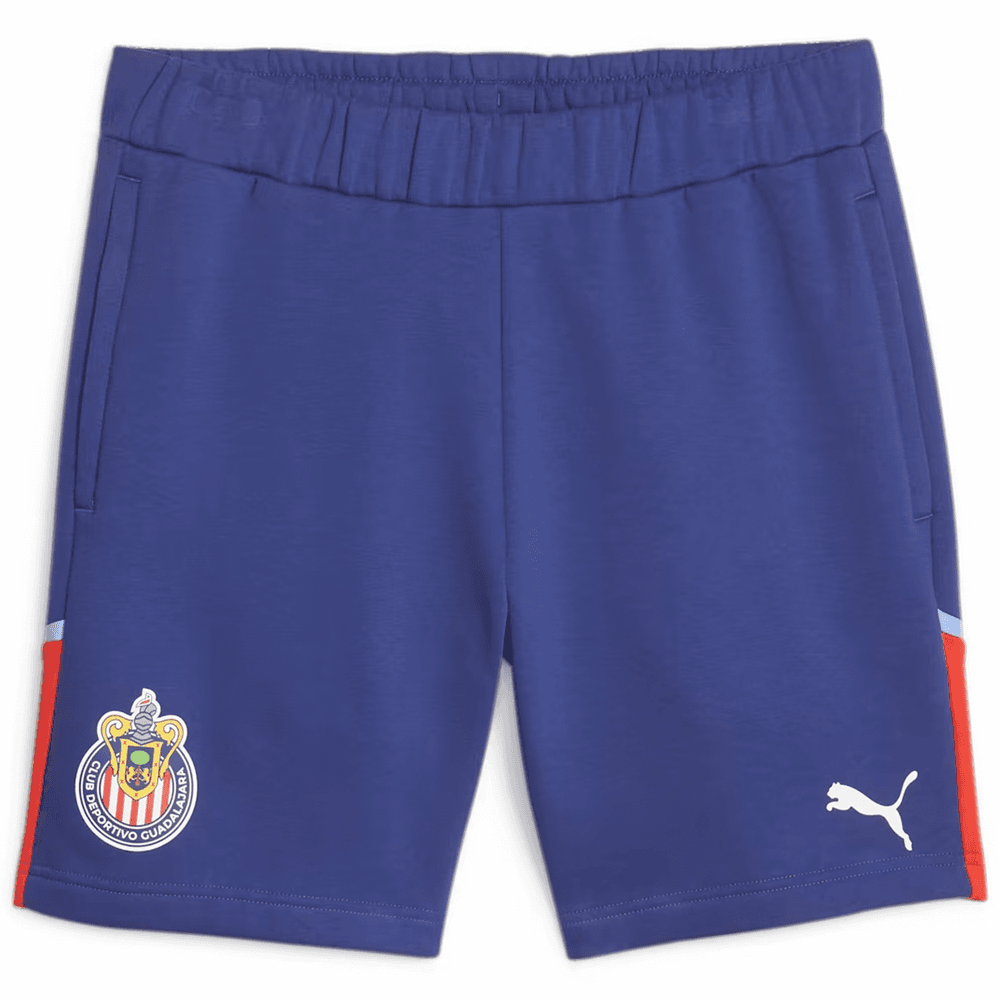 Puma Chivas 2023 - 24 Casuals Shorts - Peacoat/Elektro Blue/Red