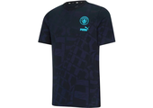 Puma Manchester CIty 2023 -24 ftblCore AOP Tee Shirt- Dark Navy/Hero Blue