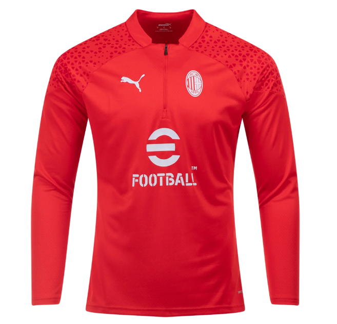 Puma AC Milan 2023-24 Quarter Zip Training Top - Red