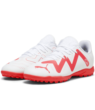Puma Puma Jr Future Play TT Turf- White/Black/Fire Orchid