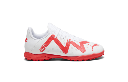 Puma Jr Future Play TT Turf- White/Black/Fire Orchid