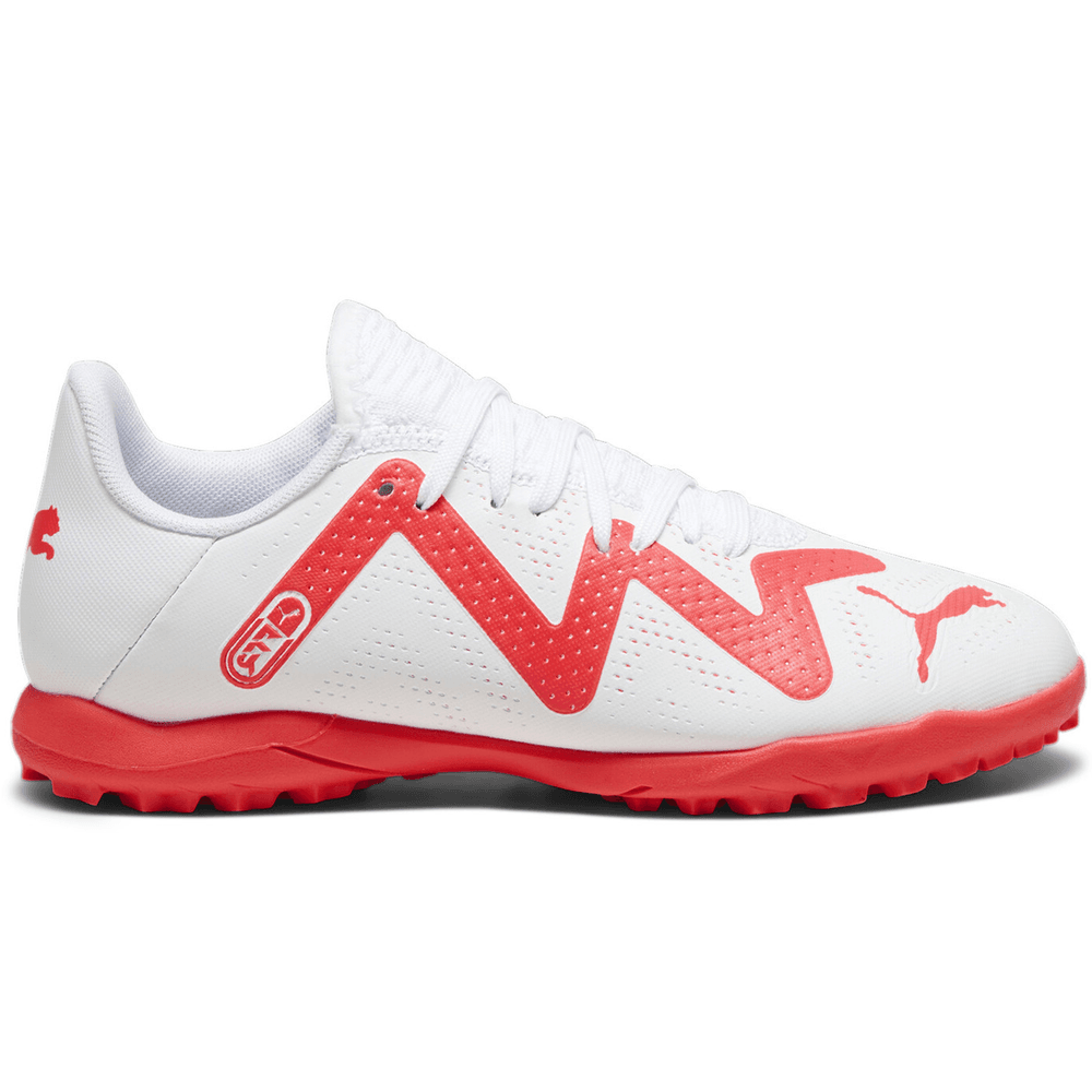 Puma Jr Future Play TT Turf- White/Black/Fire Orchid