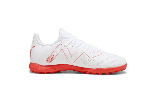 Puma Jr Future Play TT Turf- White/Black/Fire Orchid