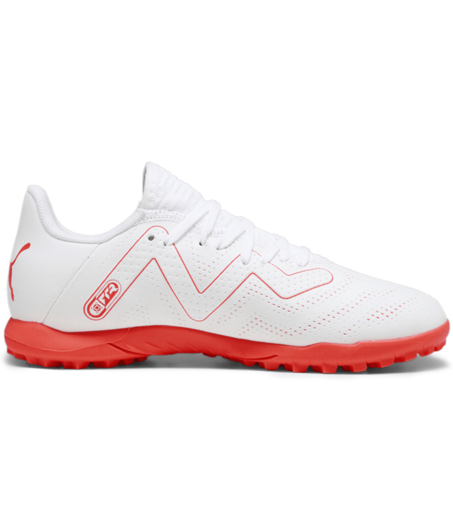 Puma Puma Jr Future Play TT Turf- White/Black/Fire Orchid