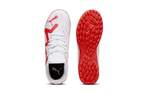 Puma Jr Future Play TT Turf- White/Black/Fire Orchid