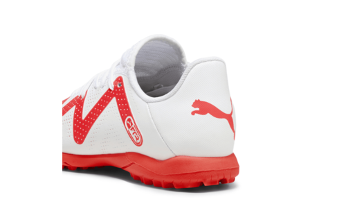 Puma Jr Future Play TT Turf- White/Black/Fire Orchid