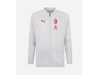 Puma AC Milan 2023-24 Full Zip Training Jacket - Feather Gray/Red