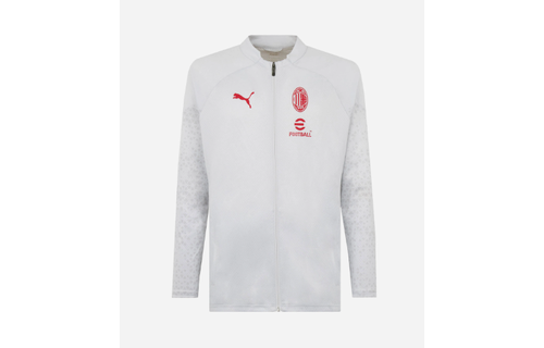 Puma AC Milan 2023-24 Full Zip Training Jacket - Feather Gray/Red