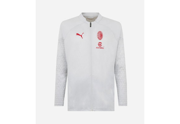Puma AC Milan 2023-24 Full Zip Training Jacket - Feather Gray/Red