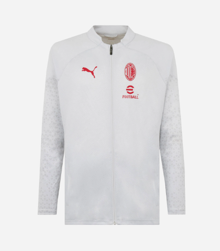 Puma AC Milan 2023-24 Full Zip Training Jacket - Feather Gray/Red