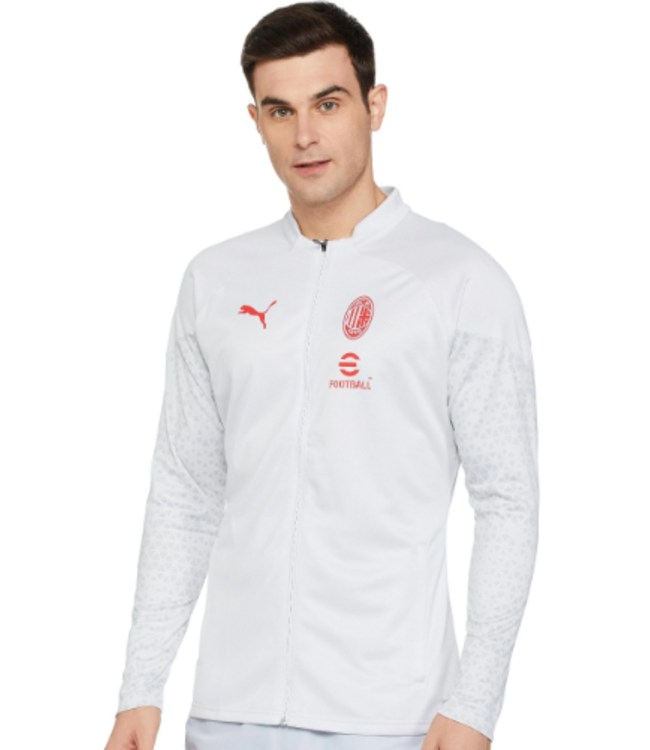 Puma Puma AC Milan 2023-24 Full Zip Training Jacket - Feather Gray/Red