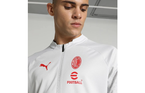 Puma AC Milan 2023-24 Full Zip Training Jacket - Feather Gray/Red