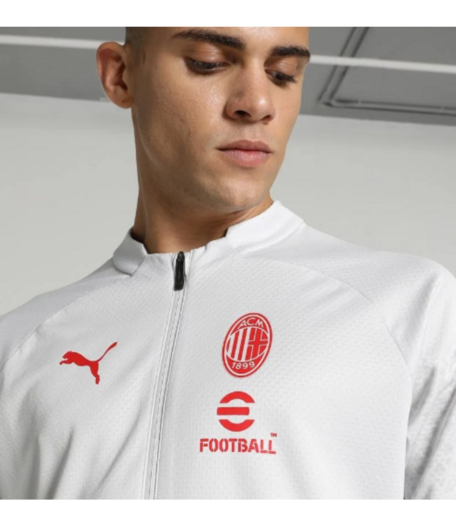 Puma Puma AC Milan 2023-24 Full Zip Training Jacket - Feather Gray/Red