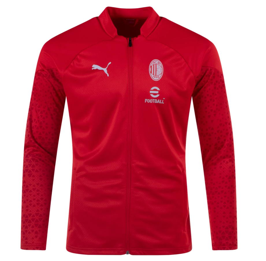 Puma AC Milan 2023-24 Full Zip Training Jacket - Red/Feather Gray