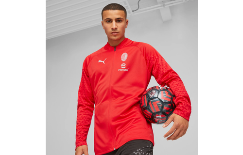 Puma AC Milan 2023-24 Full Zip Training Jacket - Red/Feather Gray