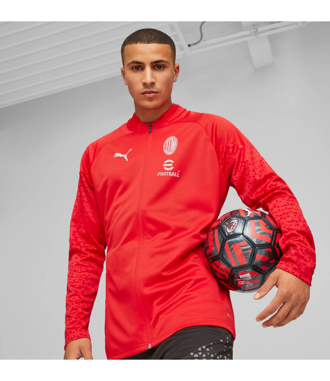Puma Puma AC Milan 2023-24 Full Zip Training Jacket - Red/Feather Gray