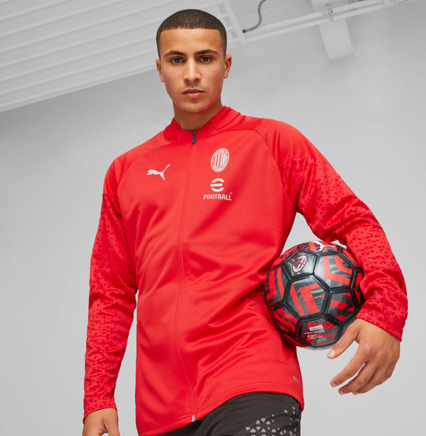Puma AC Milan 2023-24 Full Zip Training Jacket - Red/Feather Gray