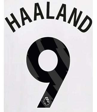 Uni-Sport Haaland # 9 Manchester City 23/24 Away Nameset - Black